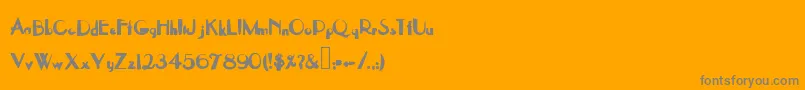 フォントOntheleft – オレンジの背景に灰色の文字