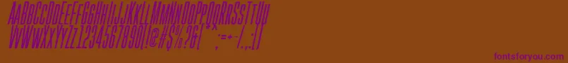 GoboldHighItalic Font – Purple Fonts on Brown Background