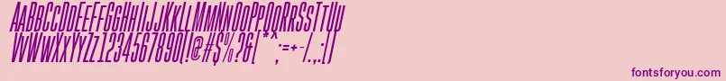 GoboldHighItalic-Schriftart – Violette Schriften auf rosa Hintergrund