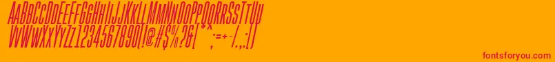 フォントGoboldHighItalic – オレンジの背景に赤い文字