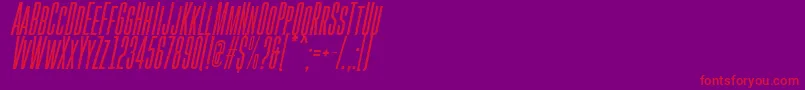 GoboldHighItalic Font – Red Fonts on Purple Background