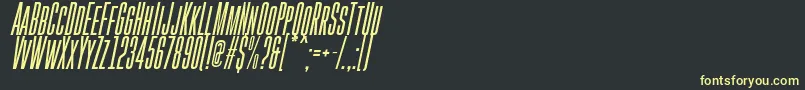 GoboldHighItalic Font – Yellow Fonts on Black Background