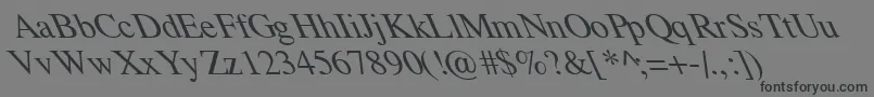 Шрифт TempoFontExtremeLefti – чёрные шрифты на сером фоне