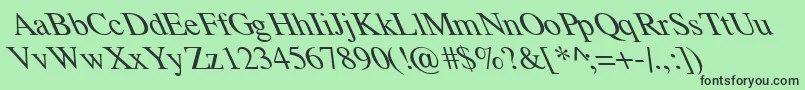 TempoFontExtremeLefti-fontti – mustat fontit vihreällä taustalla