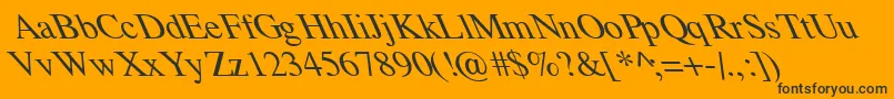 TempoFontExtremeLefti-Schriftart – Schwarze Schriften auf orangefarbenem Hintergrund