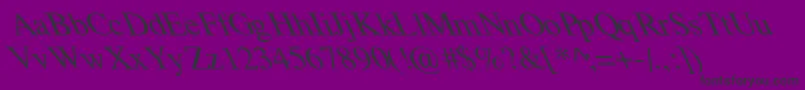 TempoFontExtremeLefti-Schriftart – Schwarze Schriften auf violettem Hintergrund