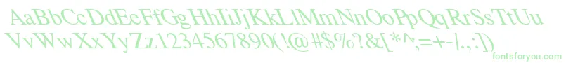 TempoFontExtremeLefti-Schriftart – Grüne Schriften auf weißem Hintergrund