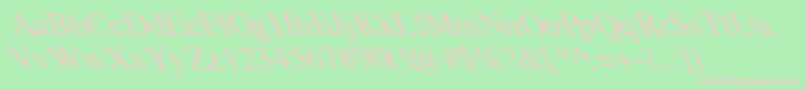 フォントTempoFontExtremeLefti – 緑の背景にピンクのフォント