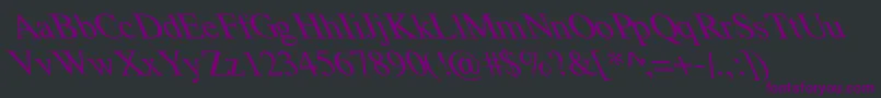 フォントTempoFontExtremeLefti – 黒い背景に紫のフォント