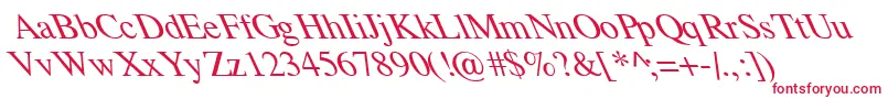 TempoFontExtremeLefti-Schriftart – Rote Schriften auf weißem Hintergrund