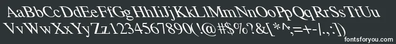 フォントTempoFontExtremeLefti – 黒い背景に白い文字