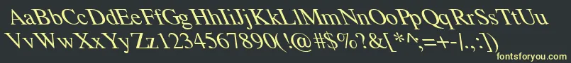 TempoFontExtremeLefti-fontti – keltaiset fontit mustalla taustalla