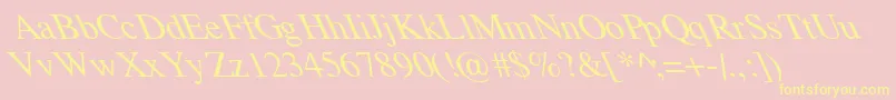 Шрифт TempoFontExtremeLefti – жёлтые шрифты на розовом фоне