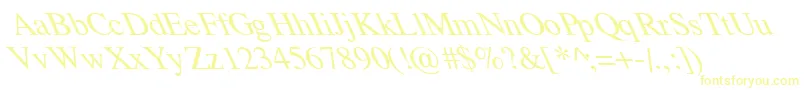 TempoFontExtremeLefti Font – Yellow Fonts on White Background