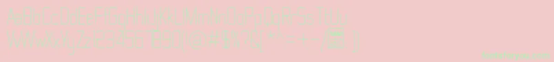 ThematicLightDemo Font – Green Fonts on Pink Background