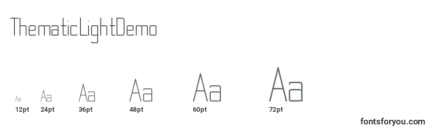 ThematicLightDemo Font Sizes