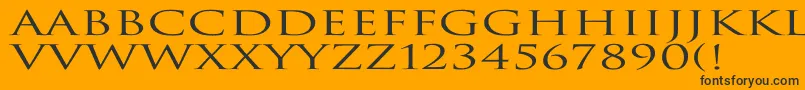 TrajanNormalEx Font – Black Fonts on Orange Background