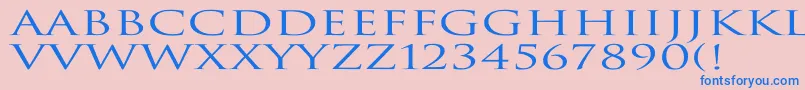 fuente TrajanNormalEx – Fuentes Azules Sobre Fondo Rosa