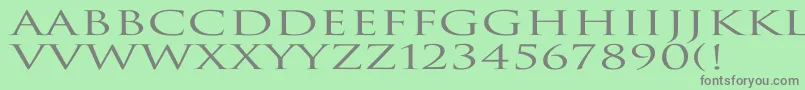 TrajanNormalEx Font – Gray Fonts on Green Background