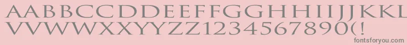 TrajanNormalEx Font – Gray Fonts on Pink Background