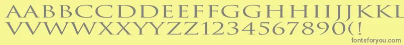 TrajanNormalEx Font – Gray Fonts on Yellow Background