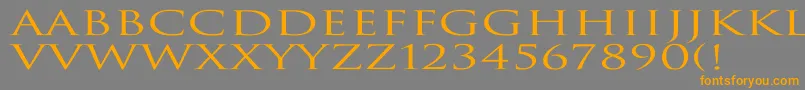 TrajanNormalEx Font – Orange Fonts on Gray Background