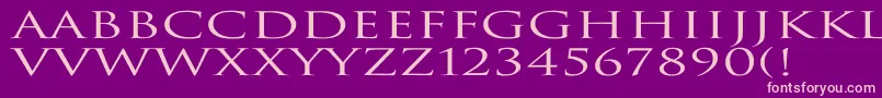 TrajanNormalEx Font – Pink Fonts on Purple Background