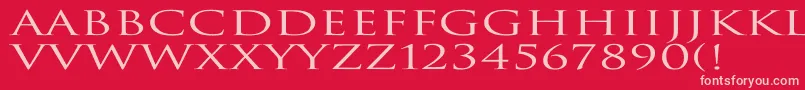 TrajanNormalEx Font – Pink Fonts on Red Background