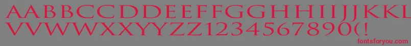 TrajanNormalEx Font – Red Fonts on Gray Background