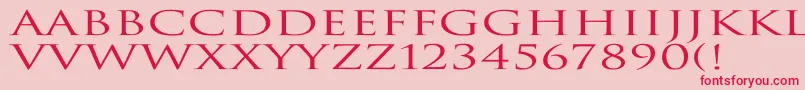 TrajanNormalEx Font – Red Fonts on Pink Background