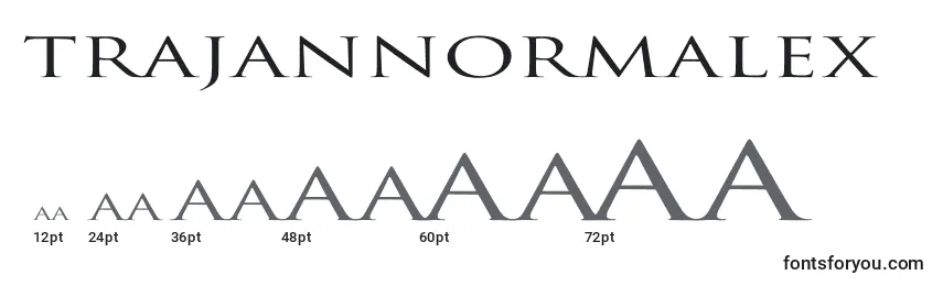 Размеры шрифта TrajanNormalEx