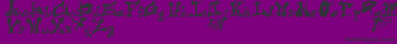 DarkFlame-Schriftart – Schwarze Schriften auf violettem Hintergrund