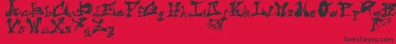 フォントDarkFlame – 赤い背景に黒い文字