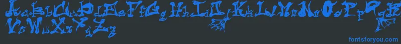 DarkFlame Font – Blue Fonts on Black Background