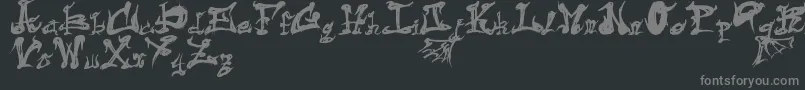 フォントDarkFlame – 黒い背景に灰色の文字