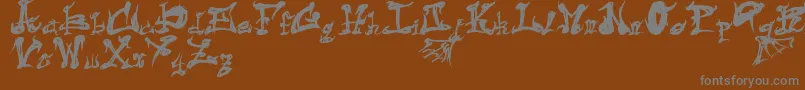 DarkFlame Font – Gray Fonts on Brown Background