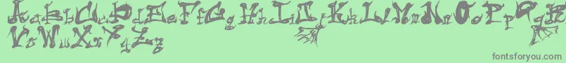 DarkFlame Font – Gray Fonts on Green Background