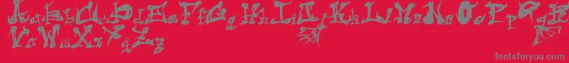 DarkFlame Font – Gray Fonts on Red Background