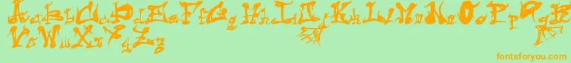 DarkFlame Font – Orange Fonts on Green Background