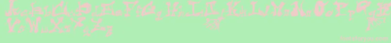 DarkFlame Font – Pink Fonts on Green Background