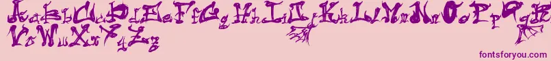 DarkFlame Font – Purple Fonts on Pink Background