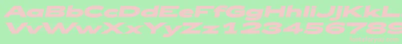 フォントZeppelin53BoldItalic – 緑の背景にピンクのフォント