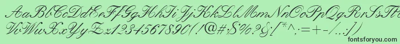 KuenstaRegular Font – Black Fonts on Green Background