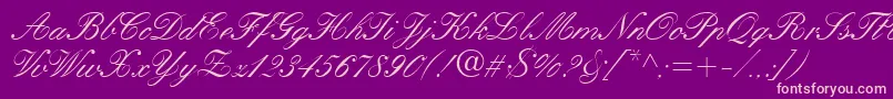 KuenstaRegular Font – Pink Fonts on Purple Background