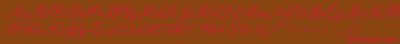 KuenstaRegular Font – Red Fonts on Brown Background