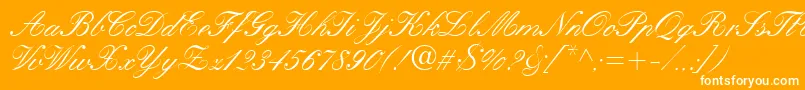 KuenstaRegular Font – White Fonts on Orange Background