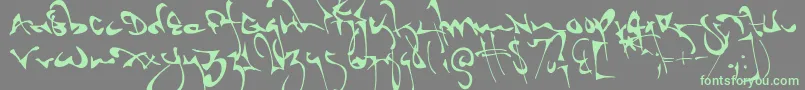 Shortbrush Font – Green Fonts on Gray Background