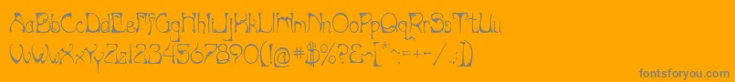 Artnouv-Schriftart – Graue Schriften auf orangefarbenem Hintergrund