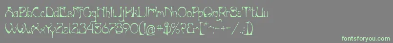 Artnouv Font – Green Fonts on Gray Background