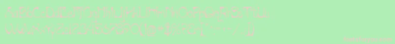 fuente Artnouv – Fuentes Rosadas Sobre Fondo Verde